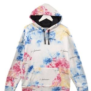 L Hollister Mens Multicolour Tiedye Hoodie Sweatshirt Large unisex womens logo